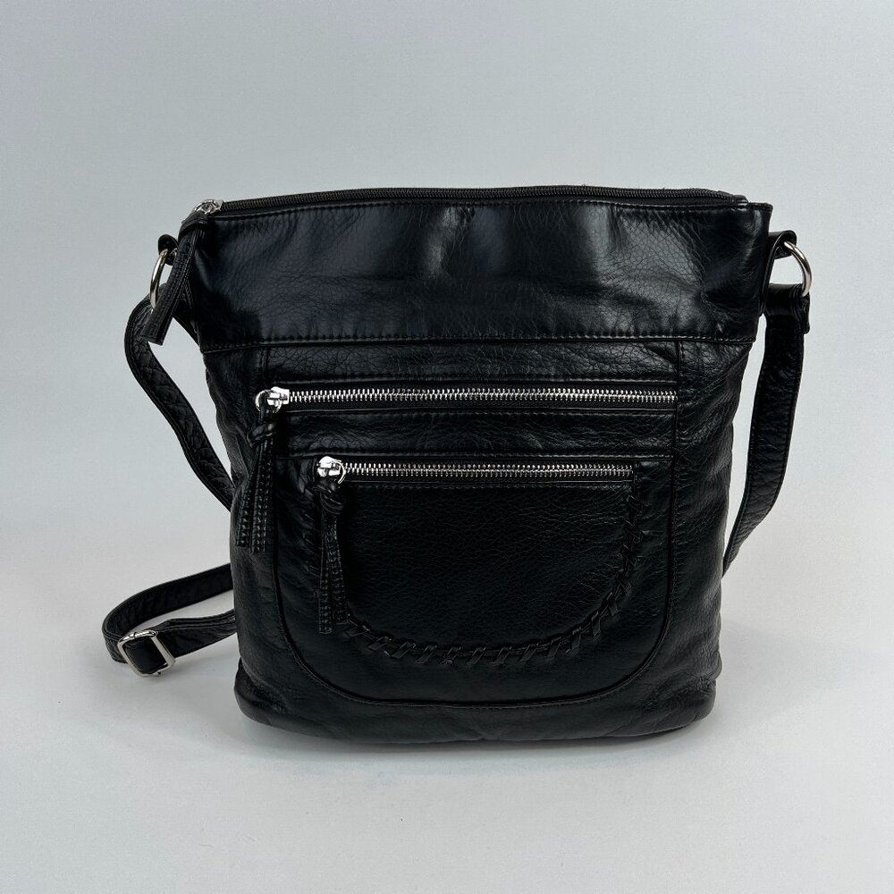 Bueno of California Women's Grainy Faux Leather Crossbody Bag